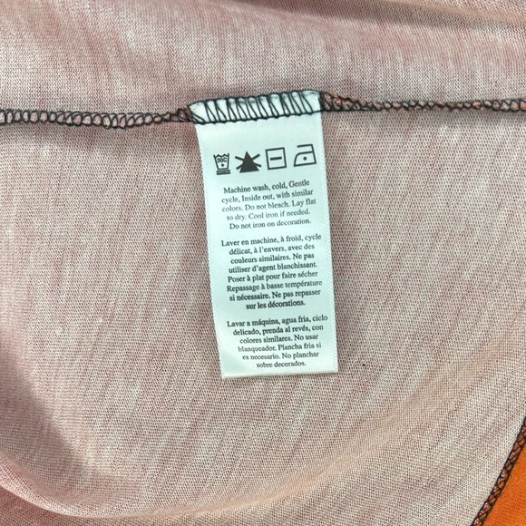 Women’s Vintage Harley Davidson Orange Black Long Sleeve T-Shirt Size Large - Picture 6 of 7